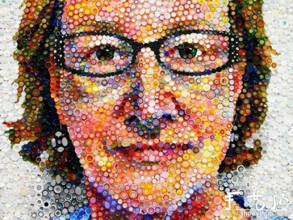 Self-portrait of DIY plastic bottle cap