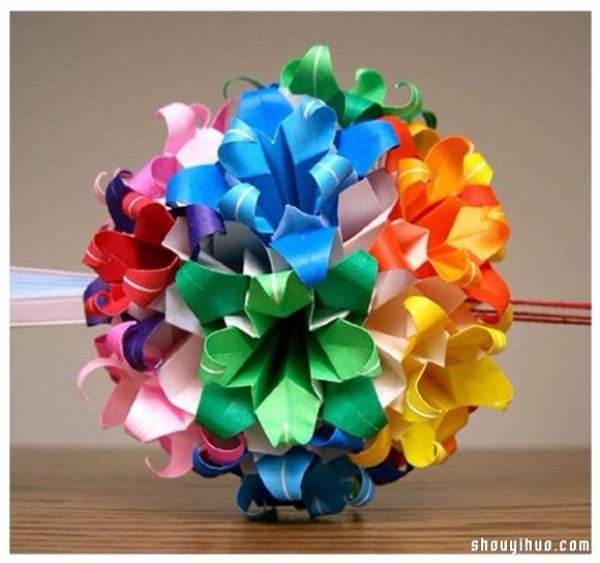 Appreciation of the beautiful handmade origami flower balls (6)