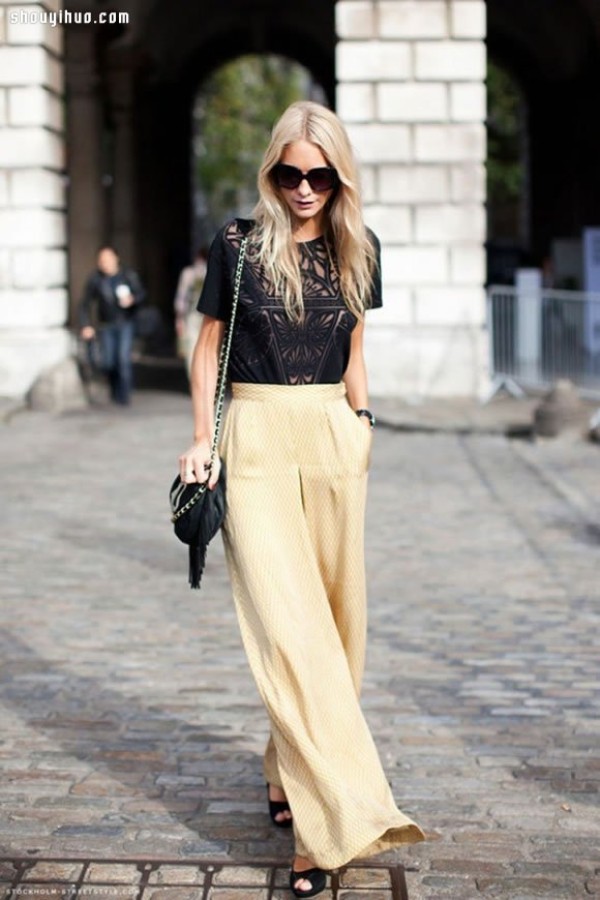 Wide-leg trousers are back in fashion for girls in autumn and winter