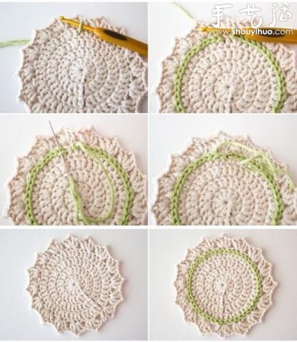 Tutorial on crocheting to make small fresh coasters