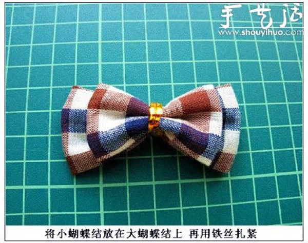 DIY plaid bow hairpin tutorial