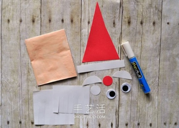 Tutorial on how to make handmade envelope Santa Puppet in kindergarten