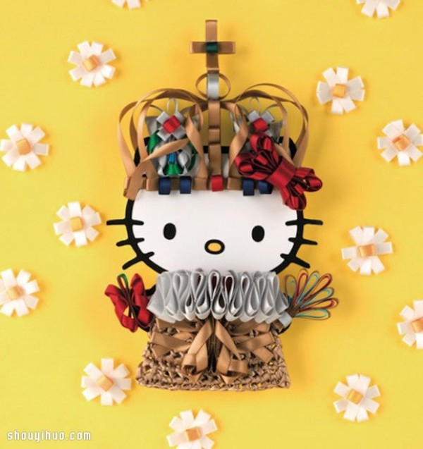 Use ribbons to DIY Hello Kitty costumes in various styles