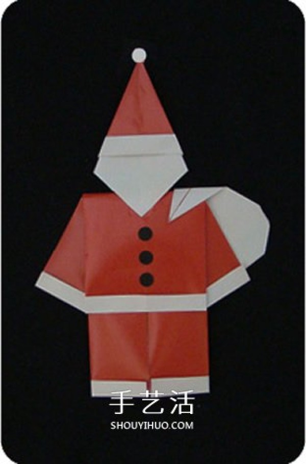 A simple illustrated tutorial on how to fold Santa Claus for children