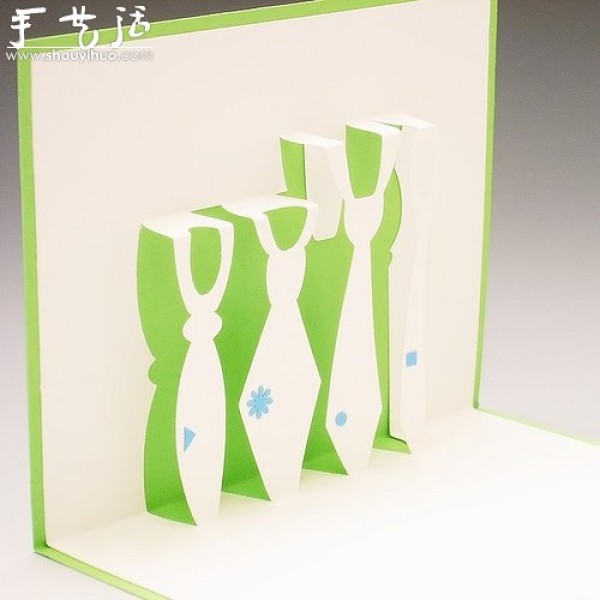 Appreciation of exquisite three-dimensional greeting card works