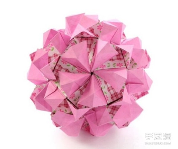 How to make paper flower balls, illustrated steps on how to fold paper flower balls, illustrated tutorials