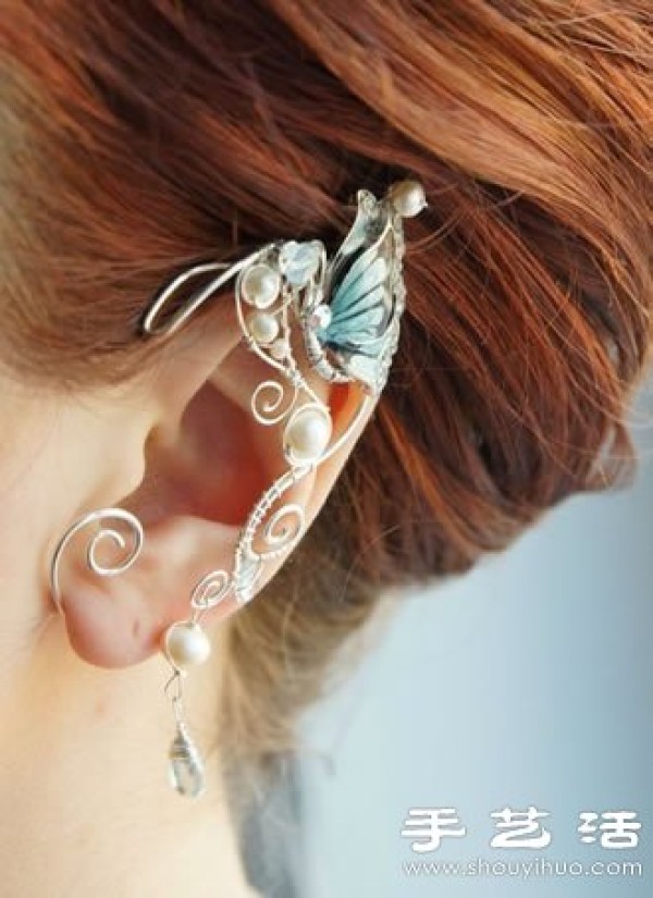 Russian girls DIY gorgeous elf earrings