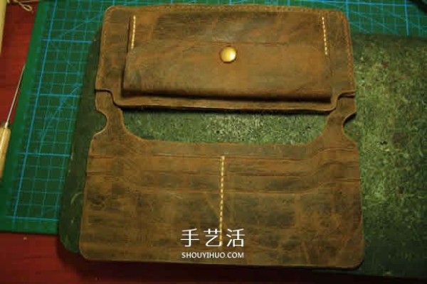 Simple long wallet making tutorial and detailed illustrations of homemade long wallet