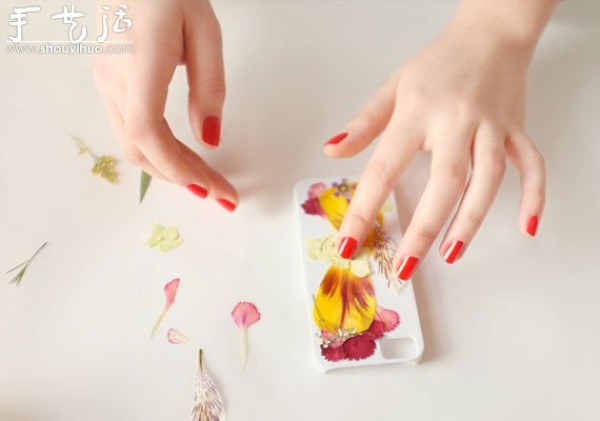 Tutorial on flattening flowers to decorate mobile phone cases