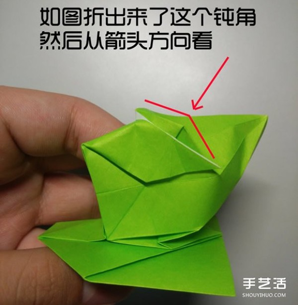 Three-dimensional duck origami step-by-step drawing and duck folding tutorial illustration