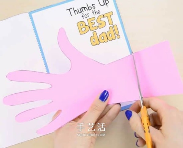 Fathers Days Best Dad Greeting Card DIY, Thumbs Up Card Making