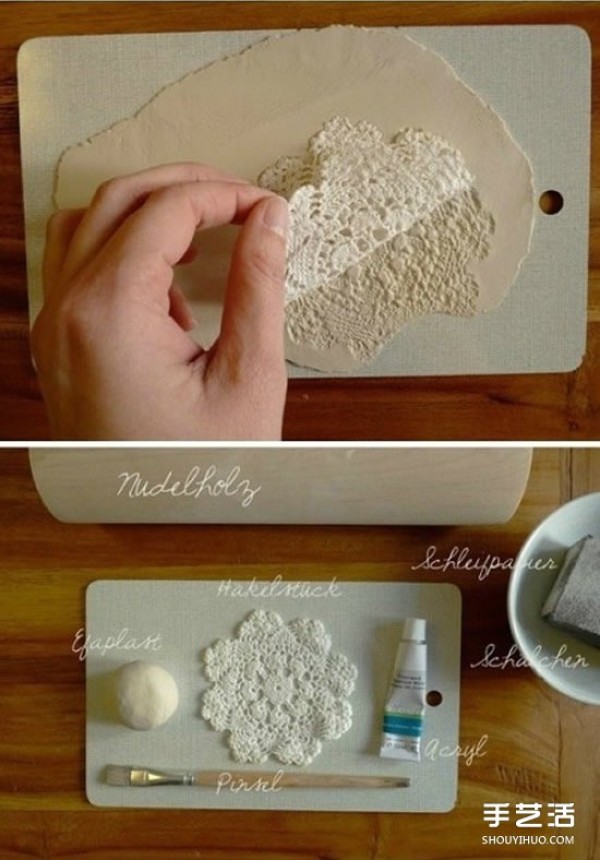 Soft clay decorative plate DIY beautiful decorative plate hand-making tutorial