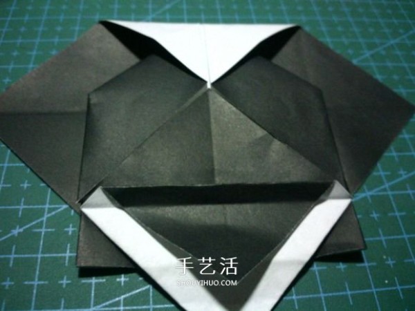 Fold a national treasure and come out! Illustration of the origami method of the cute giant panda