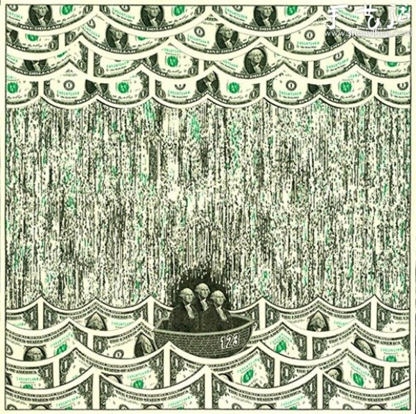 U.S. dollar banknote DIY creative clip art