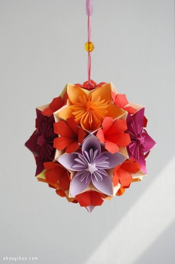 Appreciation of the beautiful handmade origami flower balls (1)