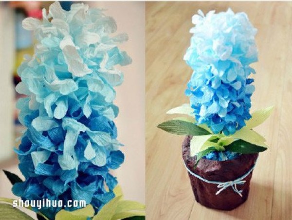 Gradient color bouquet making tutorial tissue paper making bouquet illustration