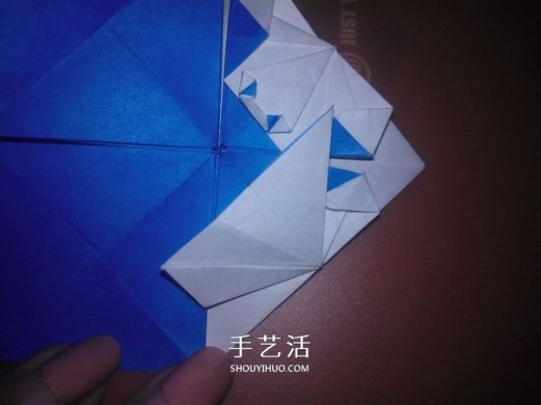 How to fold a flat crab with a diagram that looks like a small crab origami