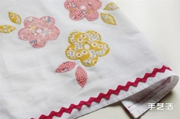 How to make fabric appliqué napkins with flower pattern napkins tutorial