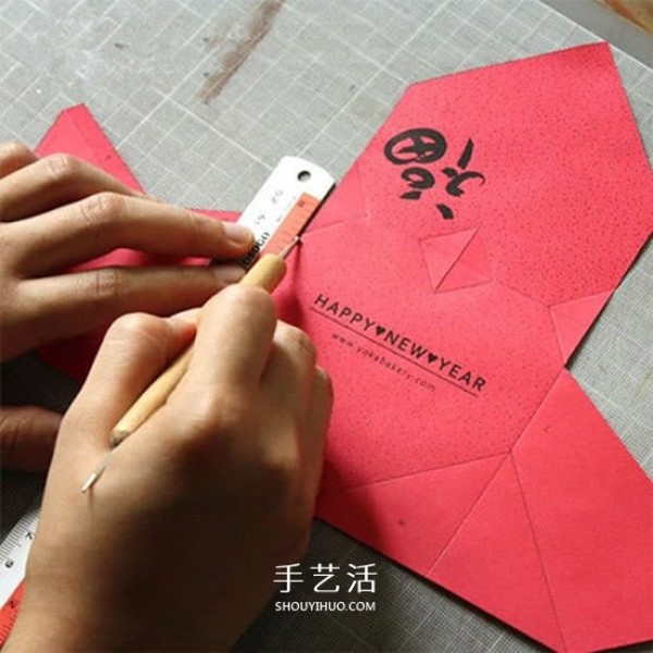 How to fold red envelopes from cardboard and illustrate how to make New Years love red envelopes by hand