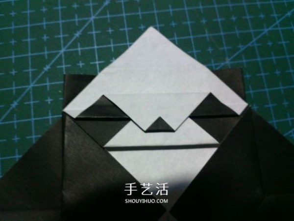 Fold a national treasure and come out! Illustration of the origami method of the cute giant panda