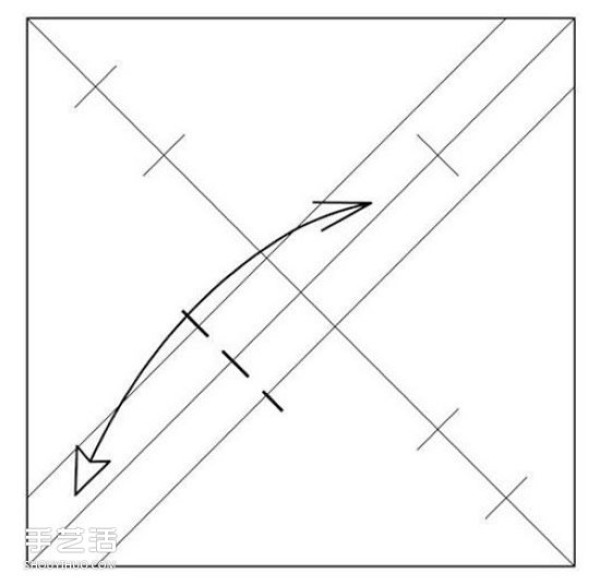 Illustration of the folding method of the origami sofa chair and the folding steps of the handmade sofa chair