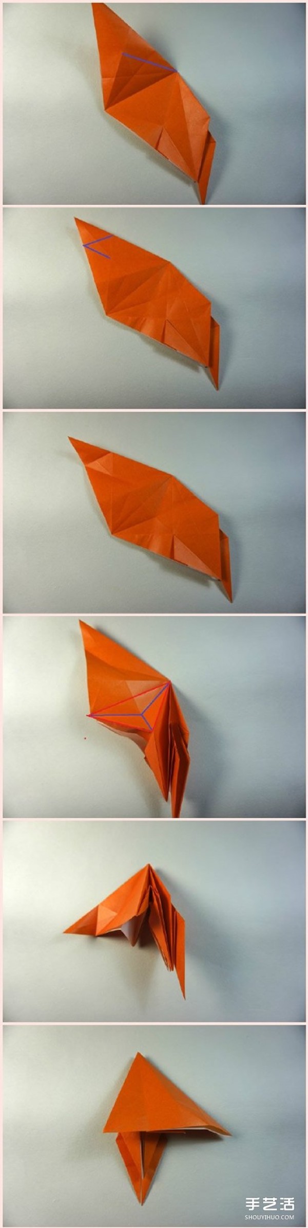 How to make an origami monkey with a three-dimensional squatting monkey origami tutorial with illustrations