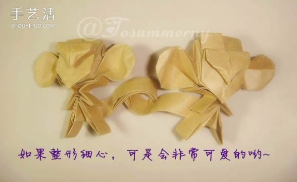 The cute version of Sun Wukongs folding method illustrates the steps for origami Sun Dasheng