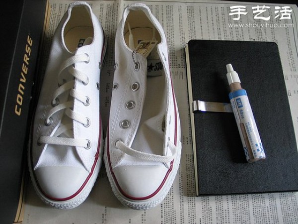 White canvas shoes handmade transformation tutorial