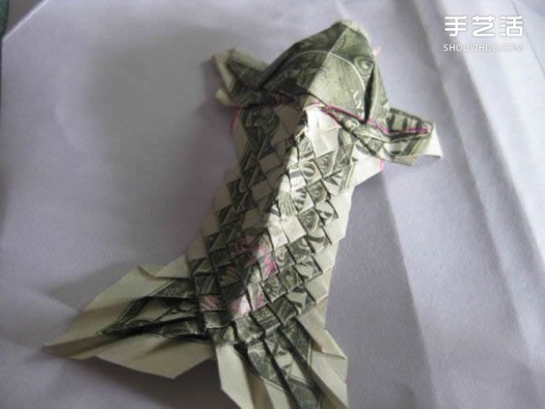 How to fold origami dollar carp and how to fold carp with dollars