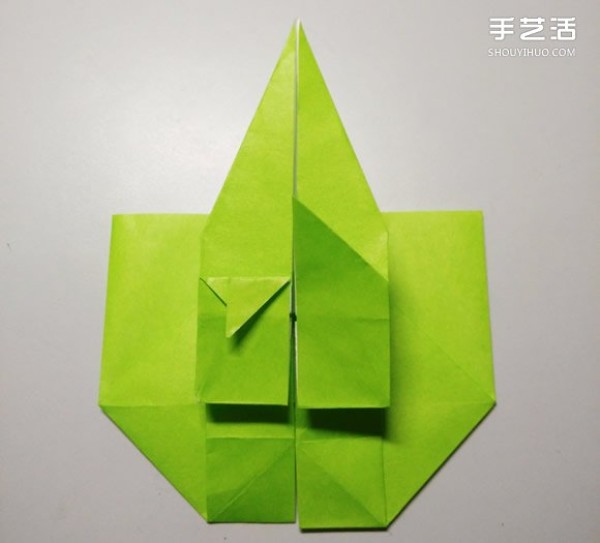 Three-dimensional duck origami step-by-step drawing and duck folding tutorial illustration