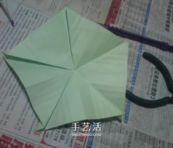 Beautiful and complicated rose origami NS rose origami real shot illustration