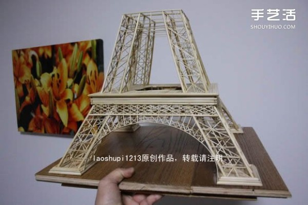 Making a model of the Eiffel Tower using chopsticks and bamboo skewersDetailed illustrated tutorial