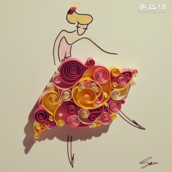 Super beautiful paper quilling painting, aesthetic paper quilling art