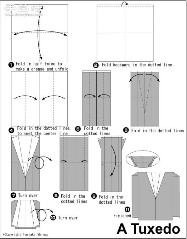 Beautiful Origami Clothes Illustrated Tutorials