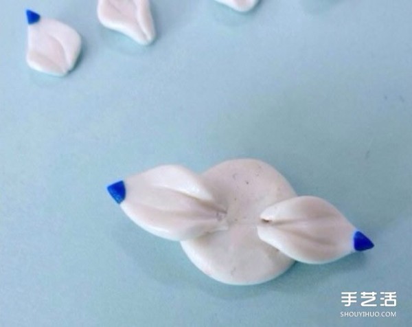 Ultra-light clay lotus DIY tutorial, the process of making a lotus with clay