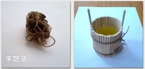 DIY handmade bucket model using gum bottle waste