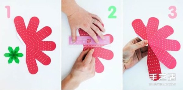 A simple and cute origami tutorial for a strawberry-shaped packaging box