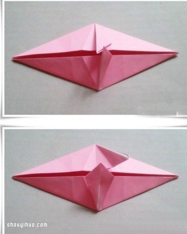 How to fold an origami parasol and illustrate how to make an origami parasol by hand