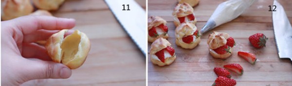 How to make fresh strawberry milk puffs