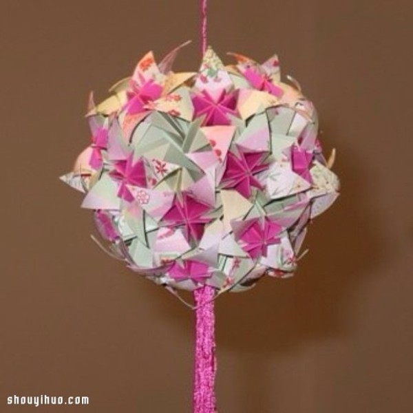 Appreciation of the beautiful handmade origami flower balls (3)