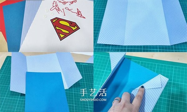 A creative way to make a Fathers Day greeting card, it turns out dad is a superman! 