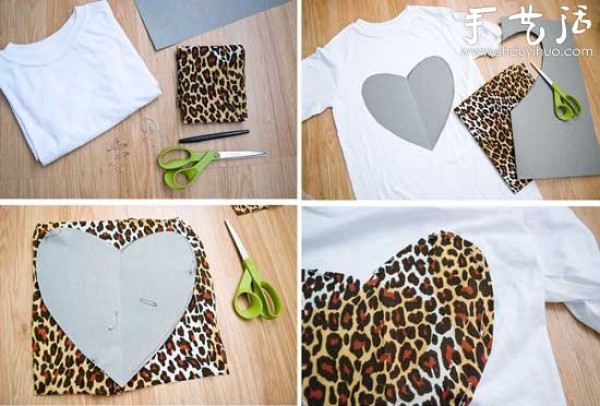 DIY Leopard Heart T-shirt