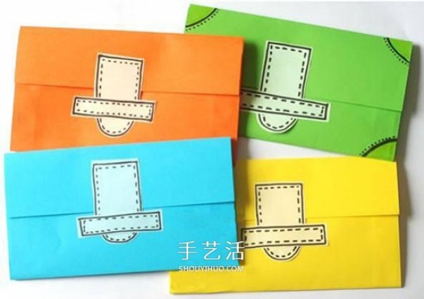 The simplest way to fold paper wallet, illustrated tutorial on origami wallet for children