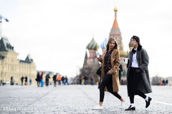 Russian street photography of beauties wearing clothing reveals different fashion trends