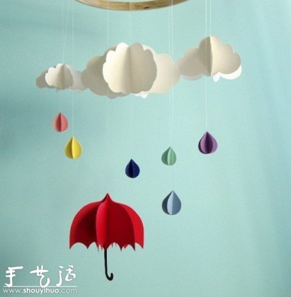 How to cut cute clouds and raindrops