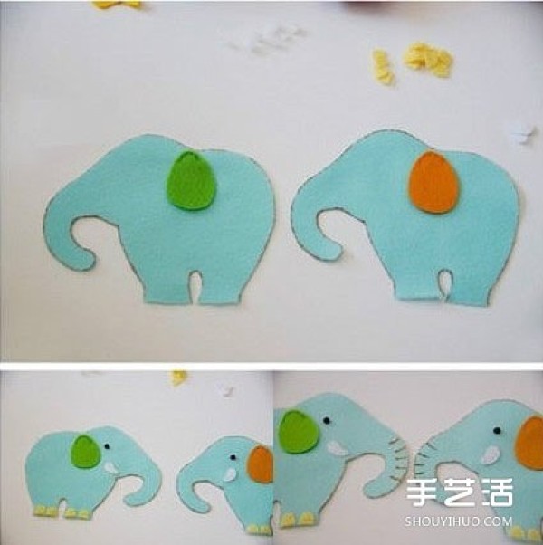 Simple fabric crafts: Illustrations of how to make cute animals