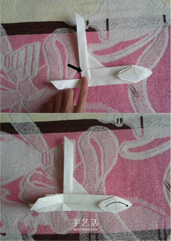 Victors folding method illustrates the steps of a complex origami passenger plane