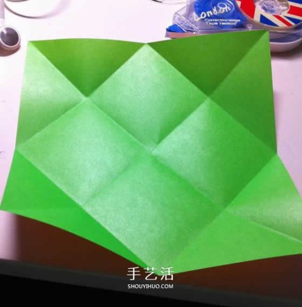 Mini rose flower origami tutorial with beautiful diamond rose folding illustrations