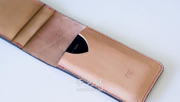 DIY homemade leather card holder mobile phone case with card holder function tutorial