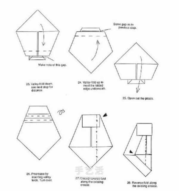 The simple illustration of how to fold a matchbox can be opened and closed very realistically